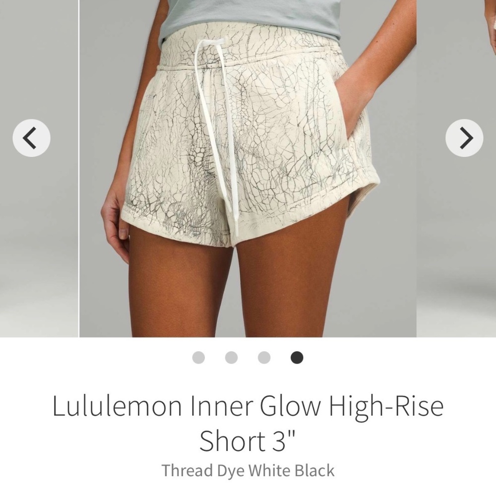 Lululemon Inner Glow Short High Rise 3" Inseam Thread Dye Size 6 W7BRUS L‎